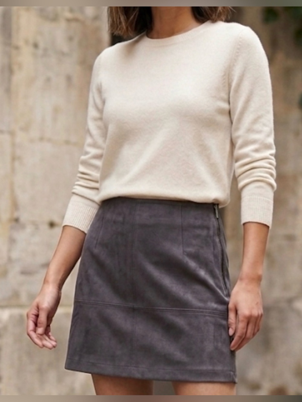 She + Sky Faux Leather Skirt